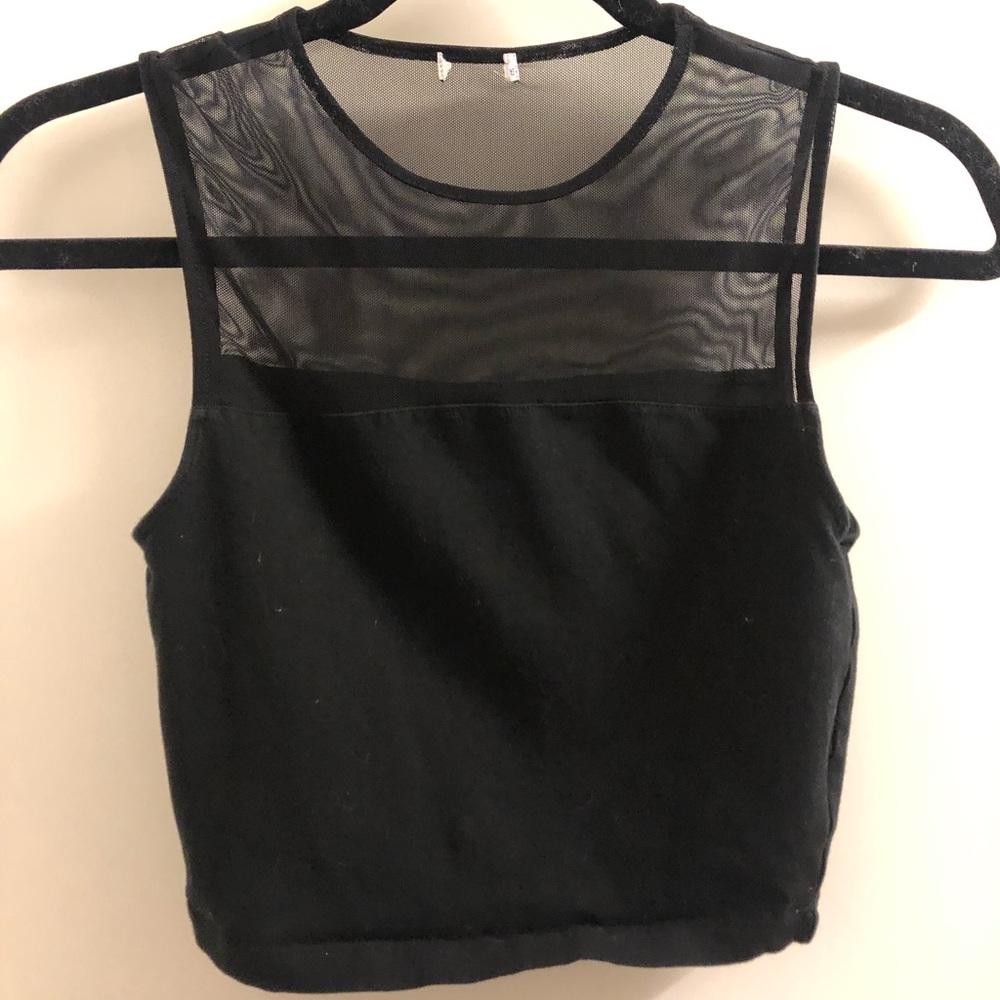mesh crop tank